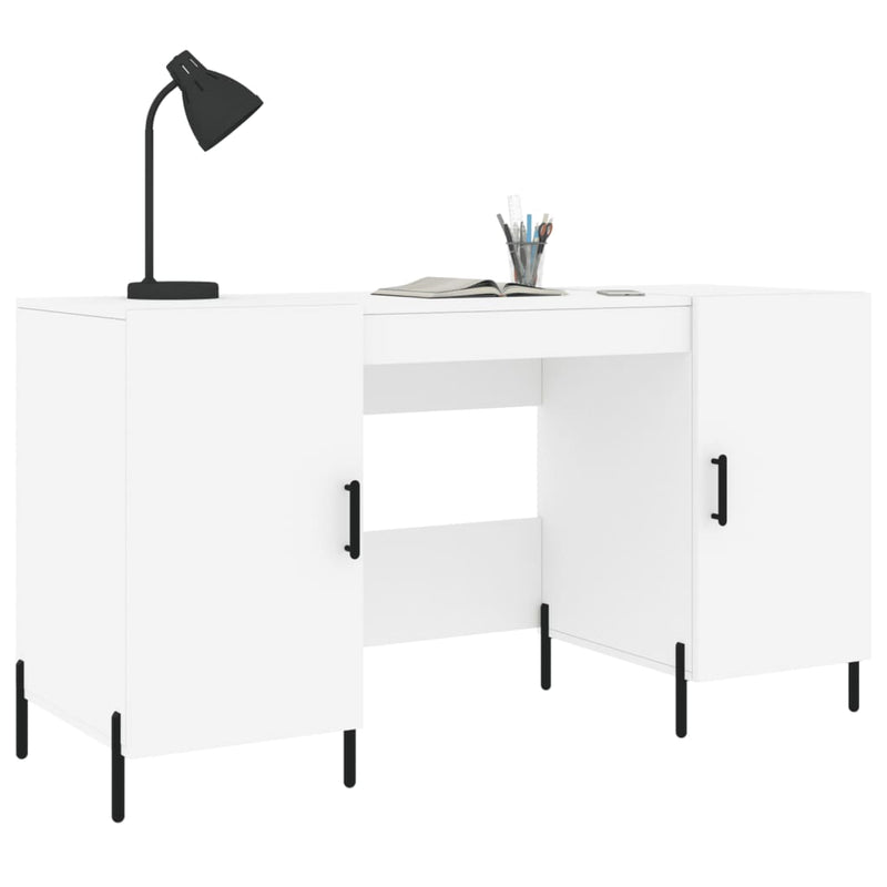 vidaXL fehér szerelt fa íróasztal 140 x 50 x 75 cm