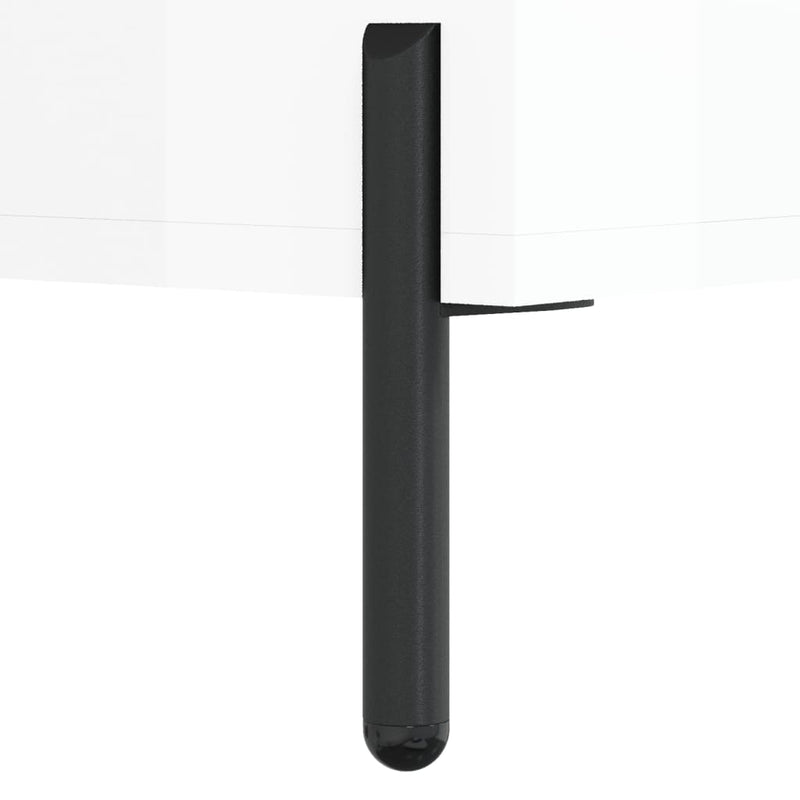 vidaXL magasfényű fehér színű szerelt fa íróasztal 140 x 50 x 75 cm