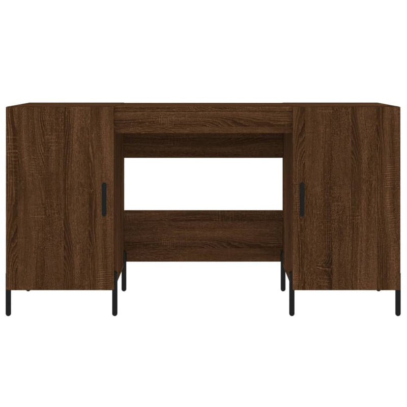 vidaXL barna tölgyszínű szerelt fa íróasztal 140 x 50 x 75 cm