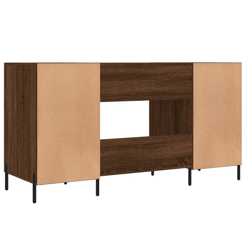 vidaXL barna tölgyszínű szerelt fa íróasztal 140 x 50 x 75 cm