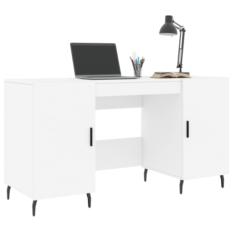 vidaXL fehér szerelt fa íróasztal 140 x 50 x 75 cm