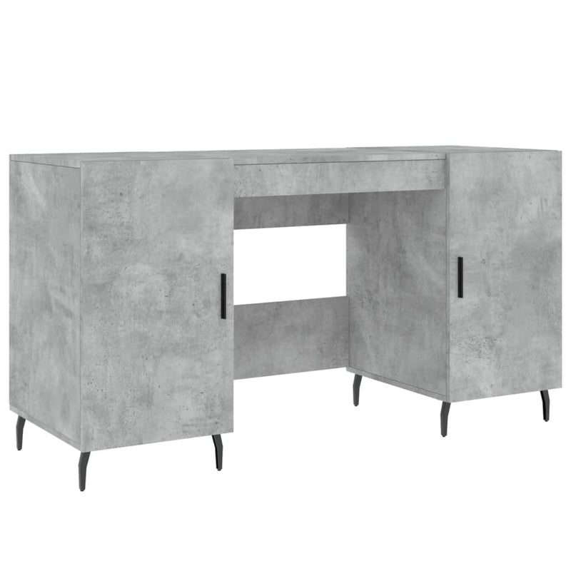 vidaXL betonszürke szerelt fa íróasztal 140 x 50 x 75 cm