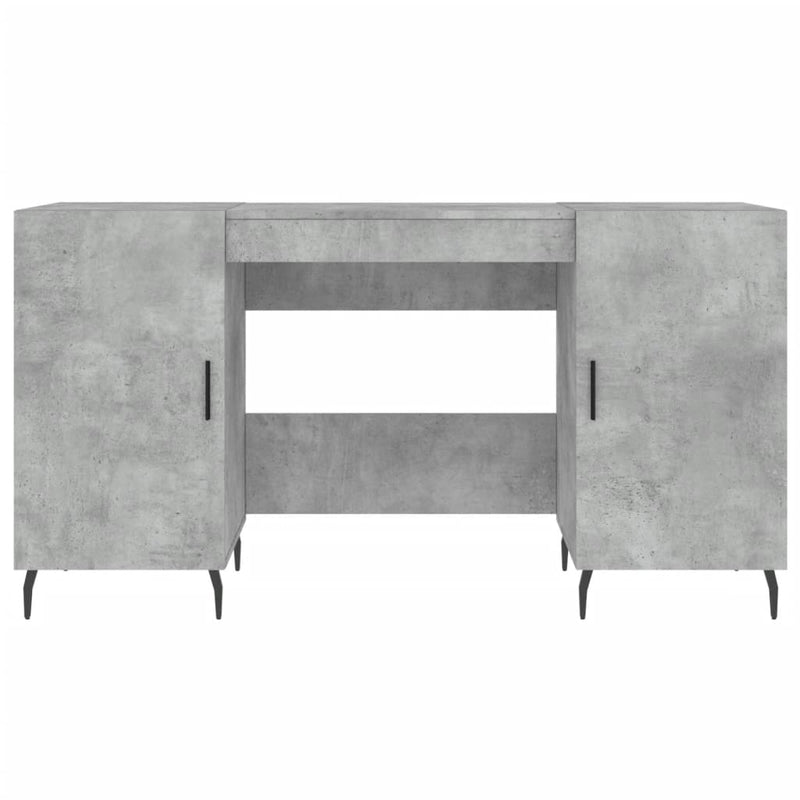vidaXL betonszürke szerelt fa íróasztal 140 x 50 x 75 cm