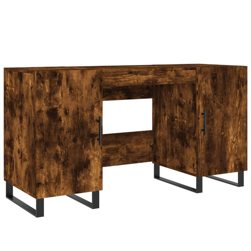 vidaXL füstös tölgy színű szerelt fa íróasztal 140x50x75 cm