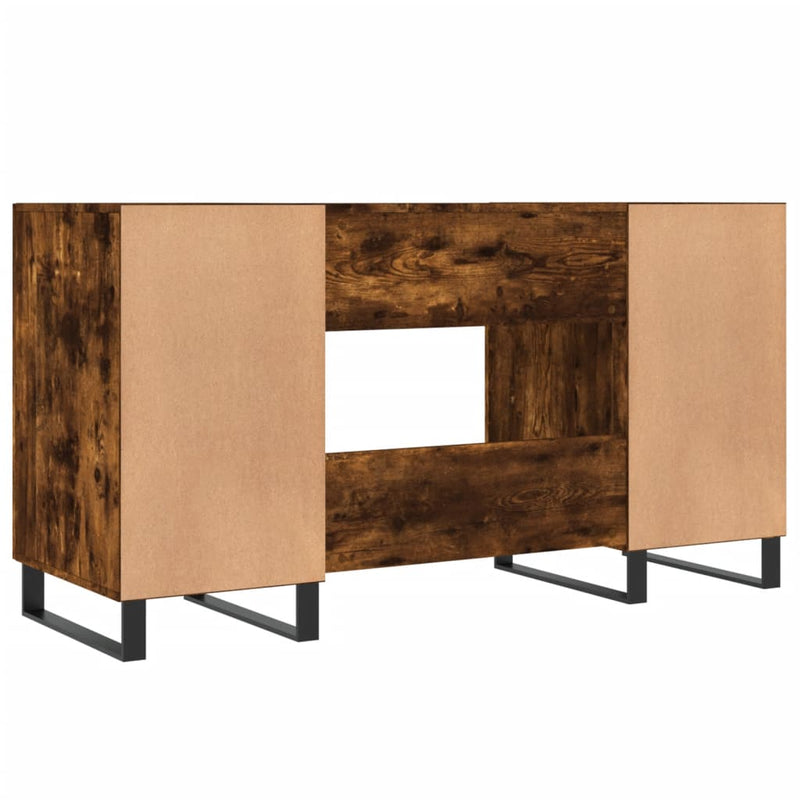 vidaXL füstös tölgy színű szerelt fa íróasztal 140x50x75 cm