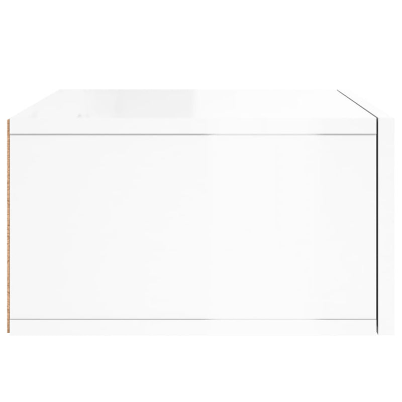 vidaXL 2 db magasfényű fehér fali éjjeliszekrény 35x35x20 cm