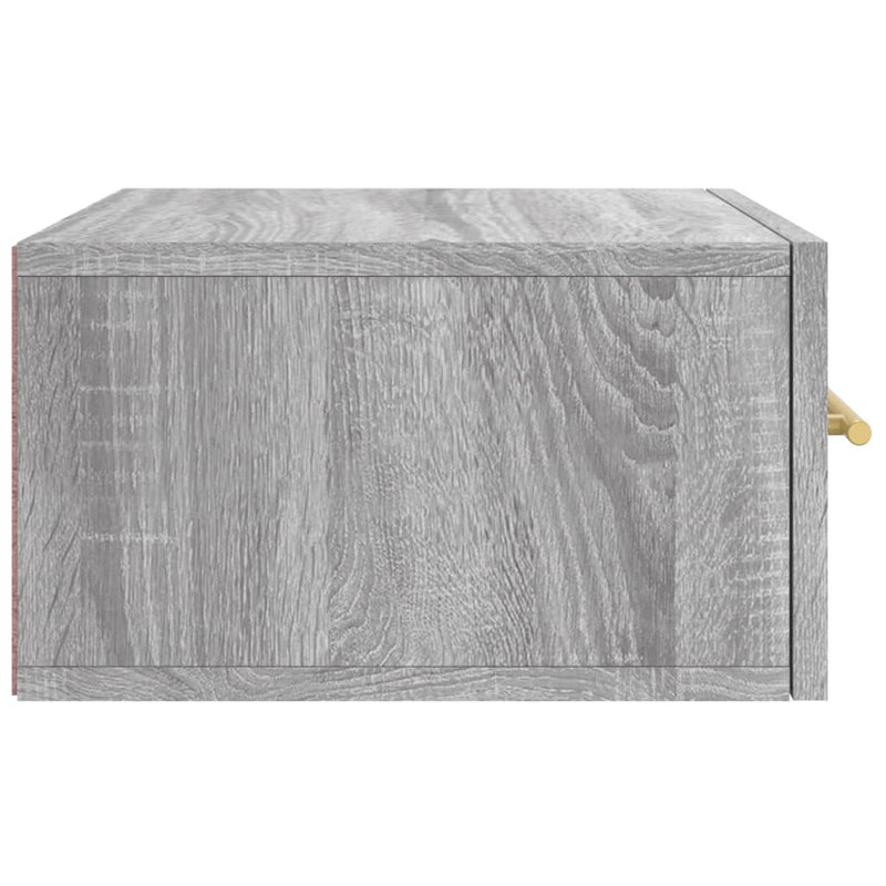 vidaXL 2 db szürke sonoma falra szerelhető éjjeliszekrény 35x35x20 cm