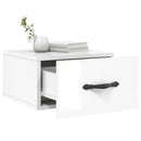 vidaXL 2 db magasfényű fehér fali éjjeliszekrény 35x35x20 cm