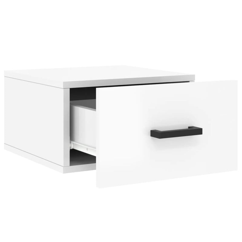 vidaXL 2 db magasfényű fehér fali éjjeliszekrény 35x35x20 cm