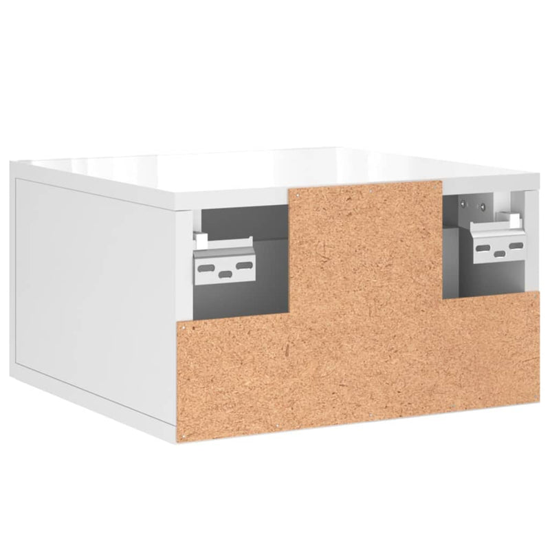vidaXL 2 db magasfényű fehér fali éjjeliszekrény 35x35x20 cm