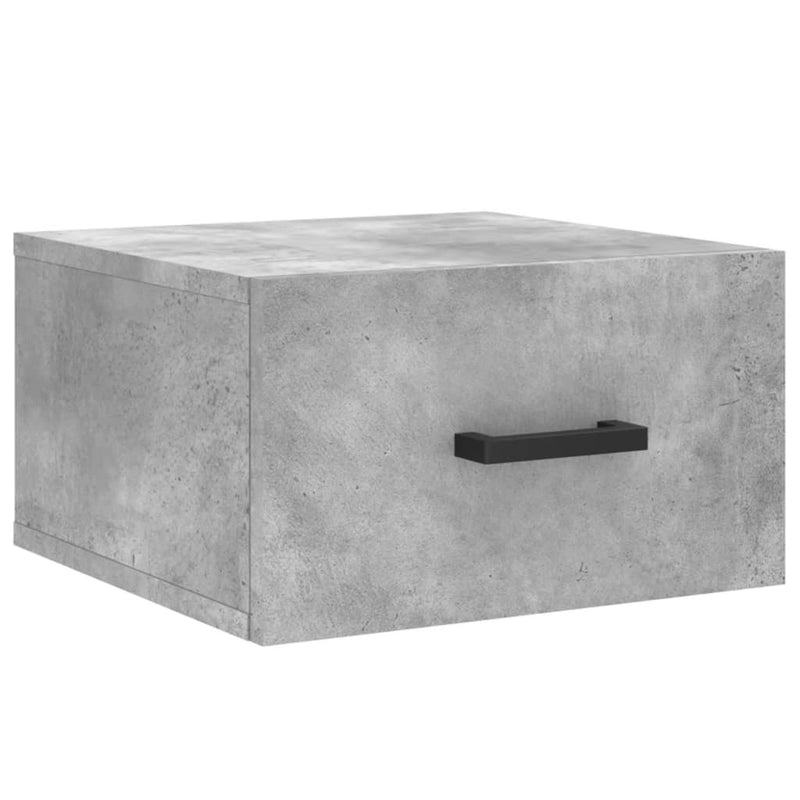 vidaXL 2 db betonszürke falra szerelhető éjjeliszekrény 35x35x20 cm