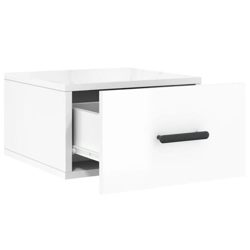 vidaXL 2 db magasfényű fehér fali éjjeliszekrény 35x35x20 cm