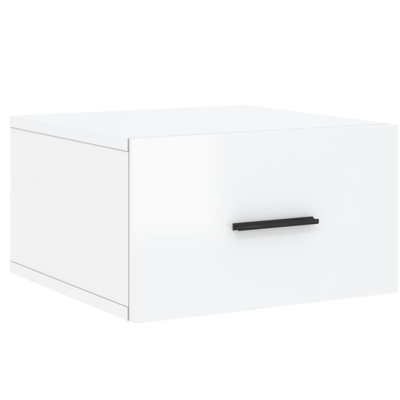 vidaXL 2 db magasfényű fehér fali éjjeliszekrény 35x35x20 cm