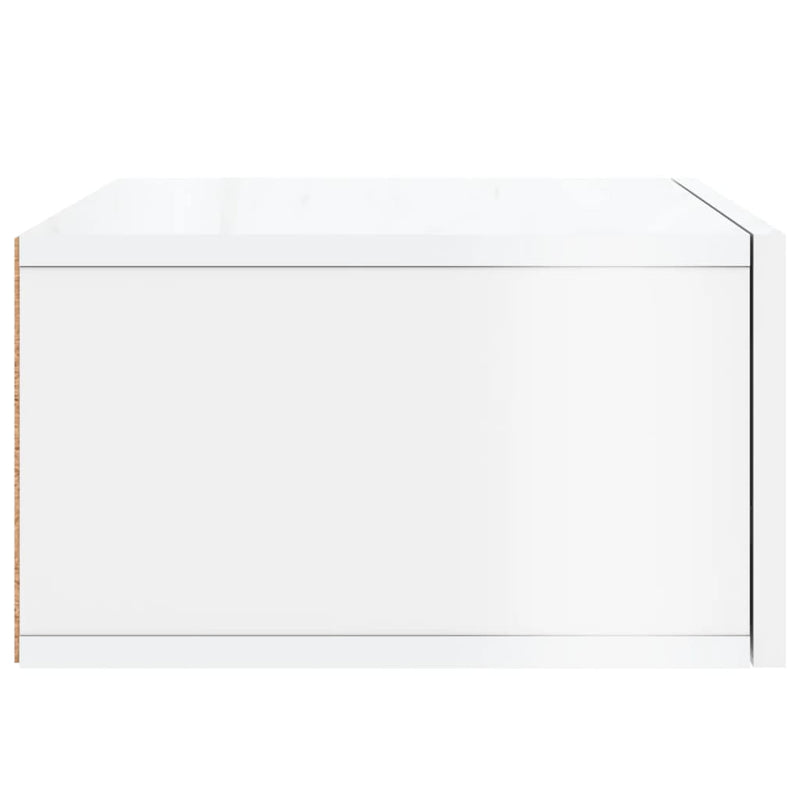 vidaXL 2 db magasfényű fehér fali éjjeliszekrény 35x35x20 cm