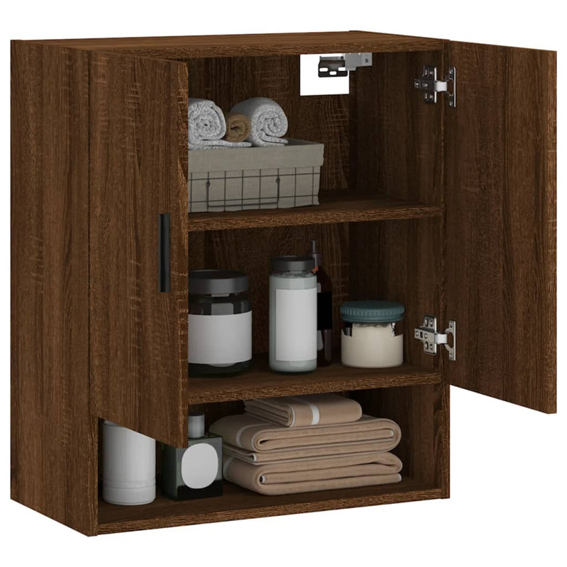 vidaXL barna tölgyszínű szerelt fa fali szekrény 60 x 31 x 70 cm