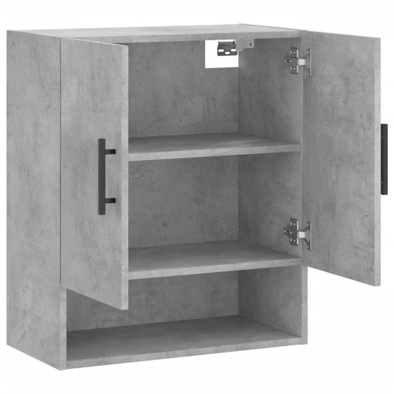 vidaXL betonszürke szerelt fa faliszekrény 60 x 31 x 70 cm