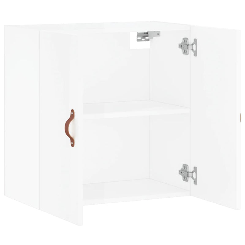 vidaXL magasfényű fehér szerelt fa faliszekrény 60x31x60 cm