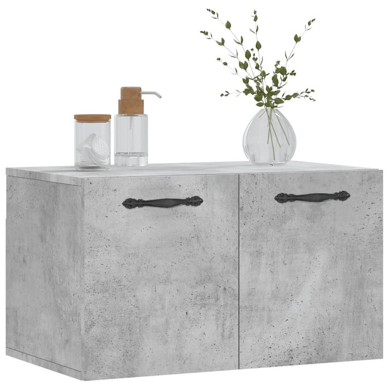 vidaXL betonszürke szerelt fa faliszekrény 60 x 36,5 x 35 cm