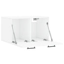 vidaXL magasfényű fehér szerelt fa faliszekrény 60 x 36,5 x 35 cm