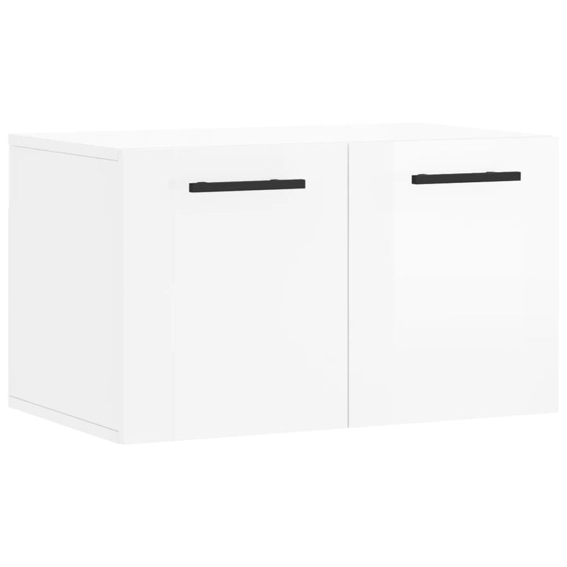vidaXL magasfényű fehér szerelt fa faliszekrény 60 x 36,5 x 35 cm