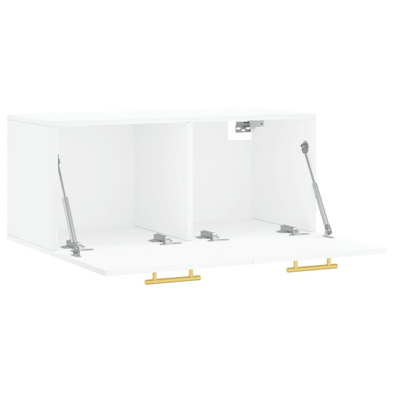 vidaXL fehér szerelt fa faliszekrény 80 x 36,5 x 35 cm