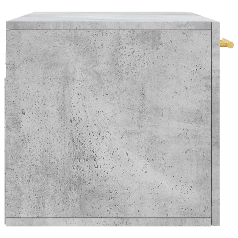 vidaXL betonszürke szerelt fa faliszekrény 80 x 36,5 x 35 cm