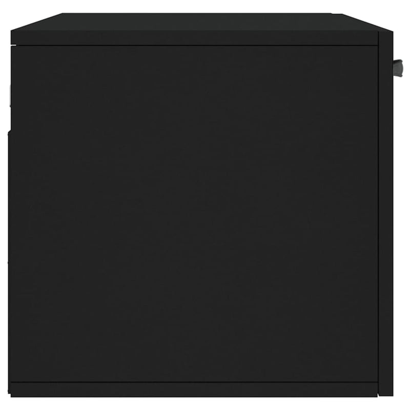 vidaXL fekete szerelt fa faliszekrény 80 x 36,5 x 35 cm