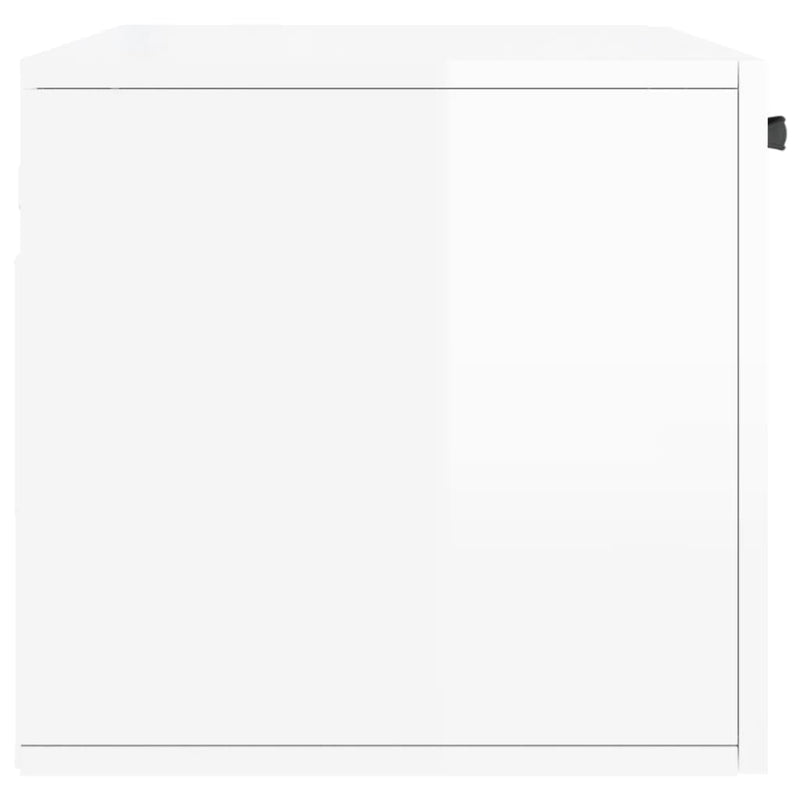 vidaXL magasfényű fehér szerelt fa faliszekrény 80 x 36,5 x 35 cm