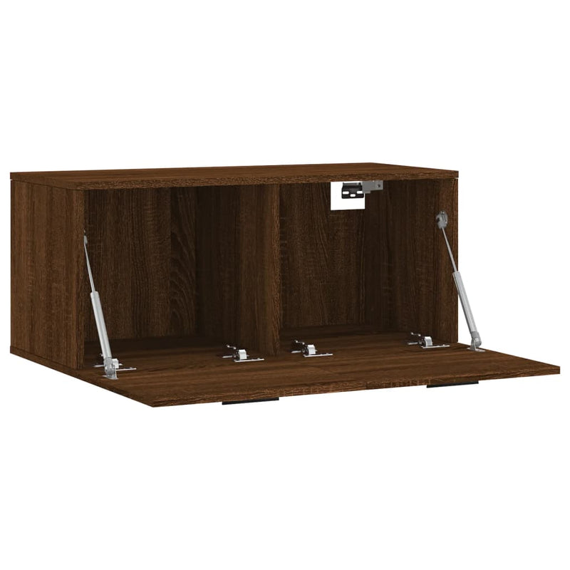 vidaXL barna tölgyszínű szerelt fa faliszekrény 80x36,5x35 cm