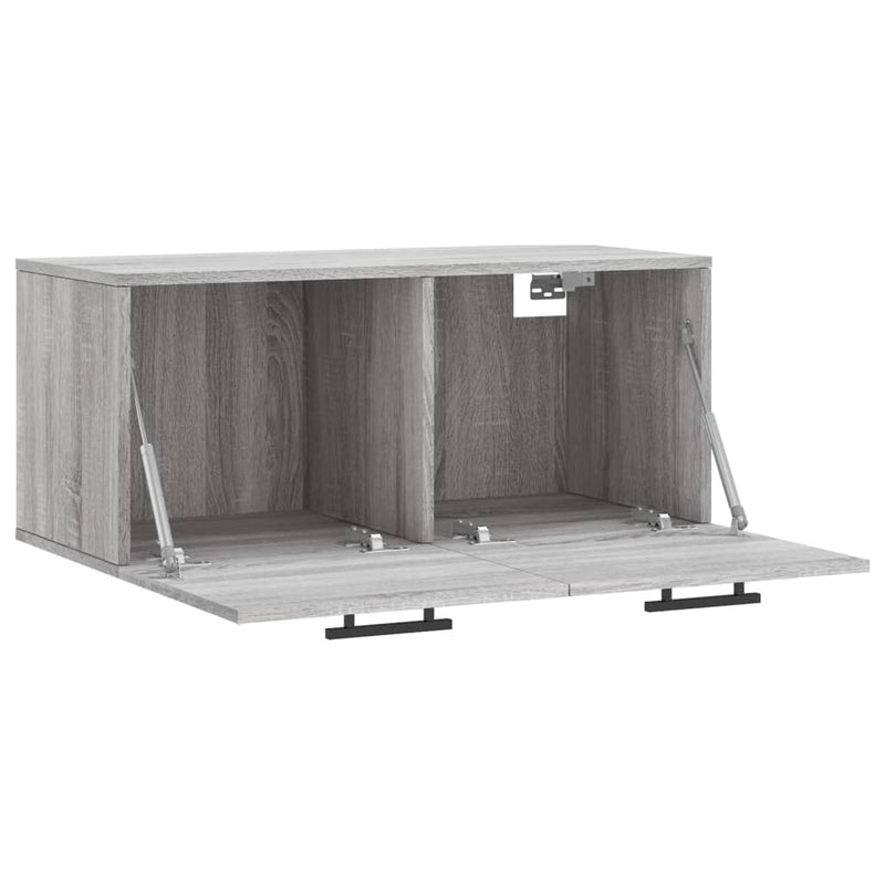 vidaXL szürke sonoma színű szerelt fa faliszekrény 80 x 36,5 x 35 cm