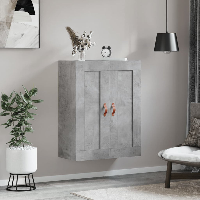 vidaXL betonszürke szerelt fa fali szekrény 69,5 x 34 x 90 cm