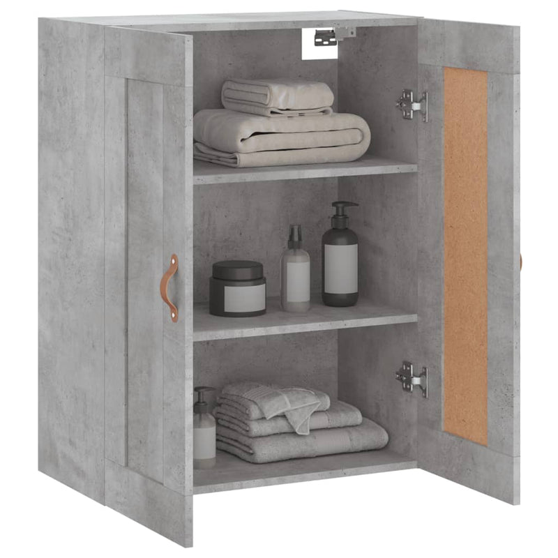 vidaXL betonszürke szerelt fa fali szekrény 69,5 x 34 x 90 cm