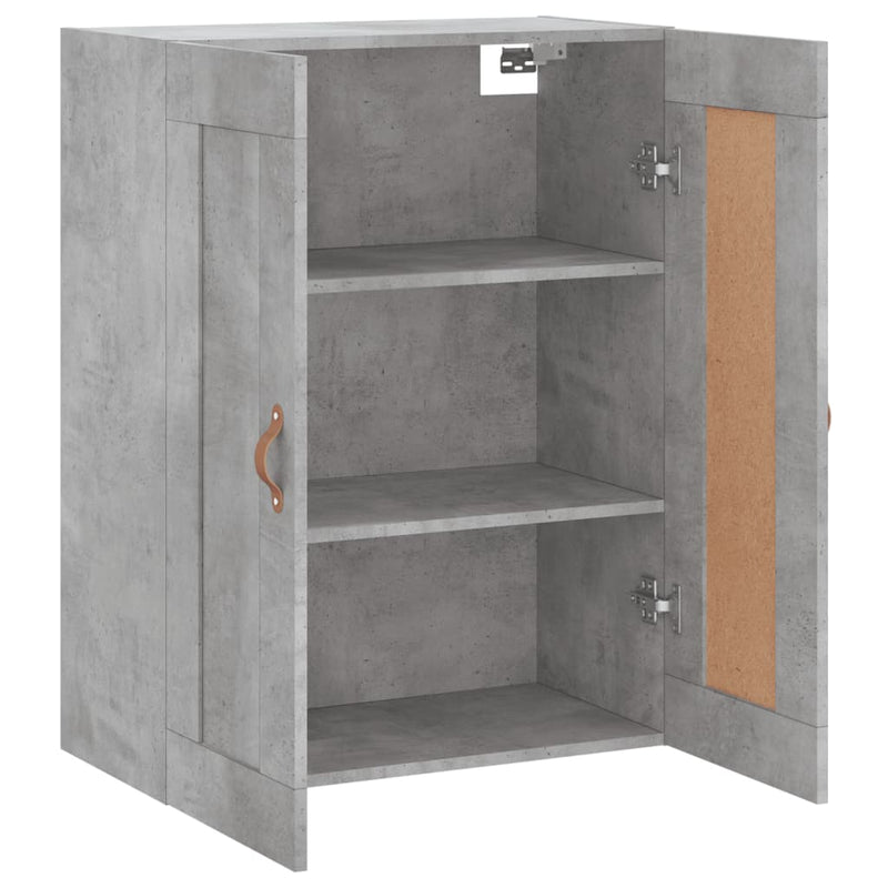 vidaXL betonszürke szerelt fa fali szekrény 69,5 x 34 x 90 cm