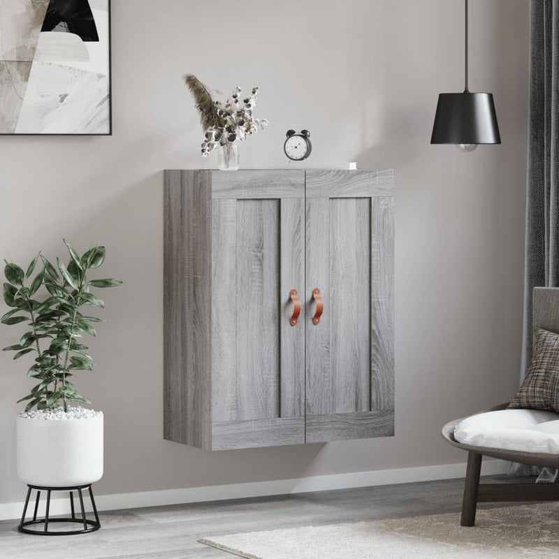 vidaXL szürke sonoma szerelt fa fali szekrény 69,5 x 34 x 90 cm