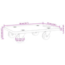 vidaXL 2 db négyszögletű szállítókocsi 250 kg 50 x 35 x 11,5 cm