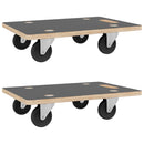 vidaXL 2 db négyszögletű szállítókocsi 250 kg 80 x 55 x 11,5 cm