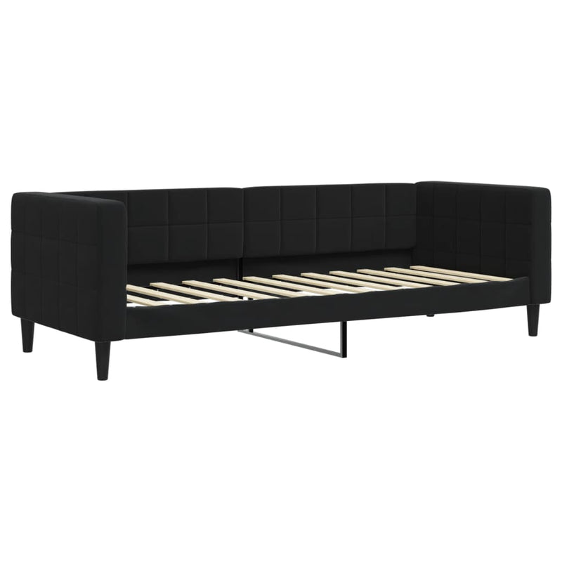 vidaXL fekete bársony kanapéágy 80 x 200 cm