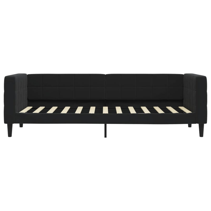 vidaXL fekete bársony kanapéágy 80 x 200 cm