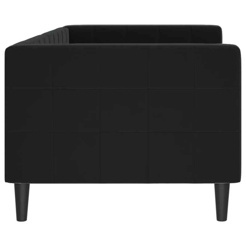 vidaXL fekete bársony kanapéágy 80 x 200 cm
