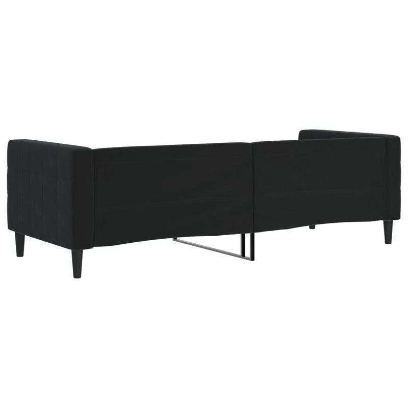 vidaXL fekete bársony kanapéágy 80 x 200 cm