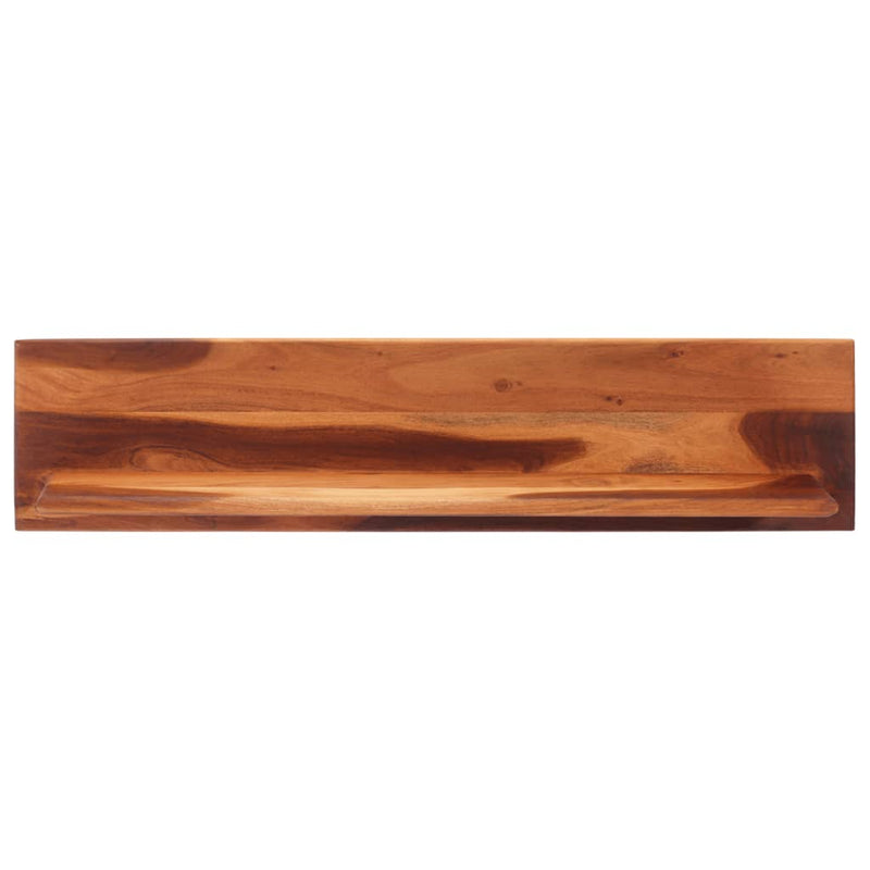 vidaXL 2 darab tömör akácfa fali polc 112 x 20 x 26 cm
