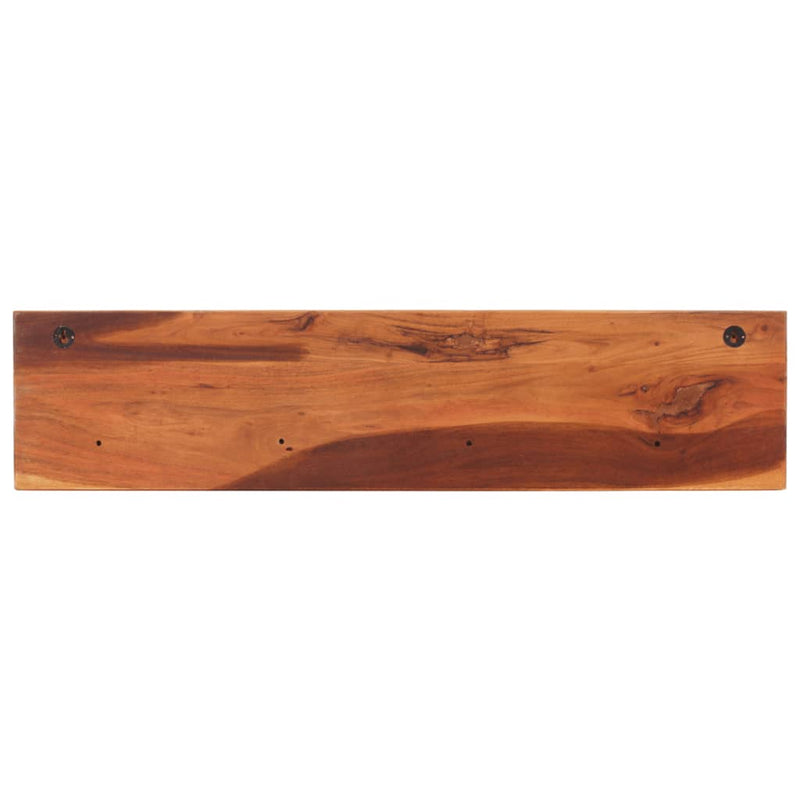 vidaXL 2 darab tömör akácfa fali polc 112 x 20 x 26 cm