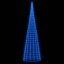 vidaXL kék karácsonyfa lámpa zászlórúdon 3000 LED-del 800 cm