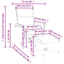 vidaXL szürke dönthető műbőr masszázsfotel lábzsámollyal