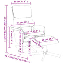 vidaXL világosszürke szövet dönthető masszázsfotel lábtartóval