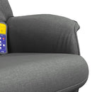 vidaXL sötétszürke szövet dönthető masszázsfotel lábtartóval