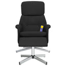 vidaXL fekete szövet dönthető masszázsfotel lábtartóval