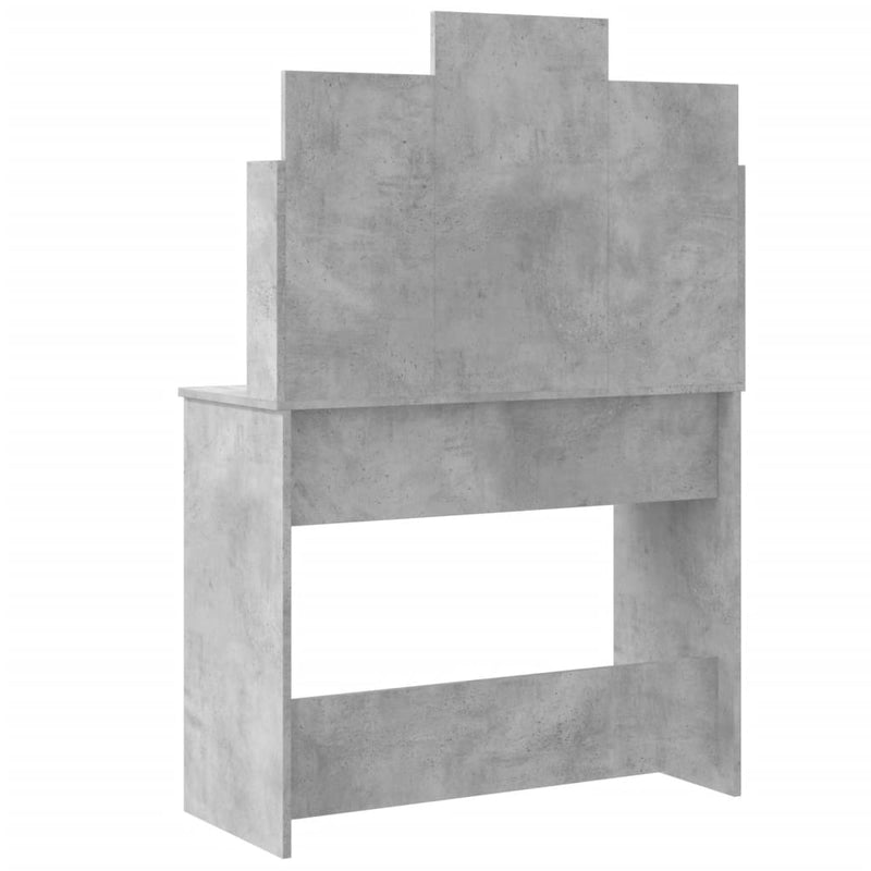 vidaXL betonszürke fésülködőasztal LED-del 96 x 40 x 142 cm