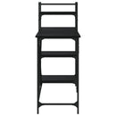 vidaXL fekete számítógépasztal polcokkal 120x47x109 cm