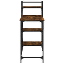 vidaXL füstös tölgy színű számítógépasztal polcokkal 120x47x109 cm